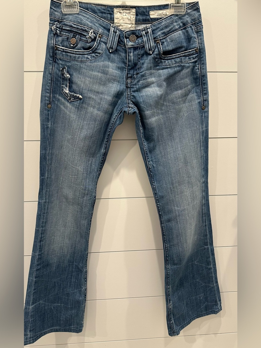 Taverniti So Jeans Janus18 Vintage Blue Distressed Jeans Size 27